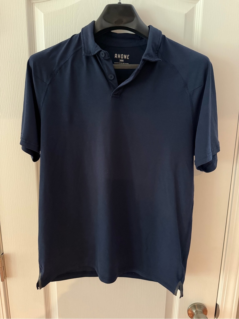 RHONE Navy Performance Short Sleeve Polo